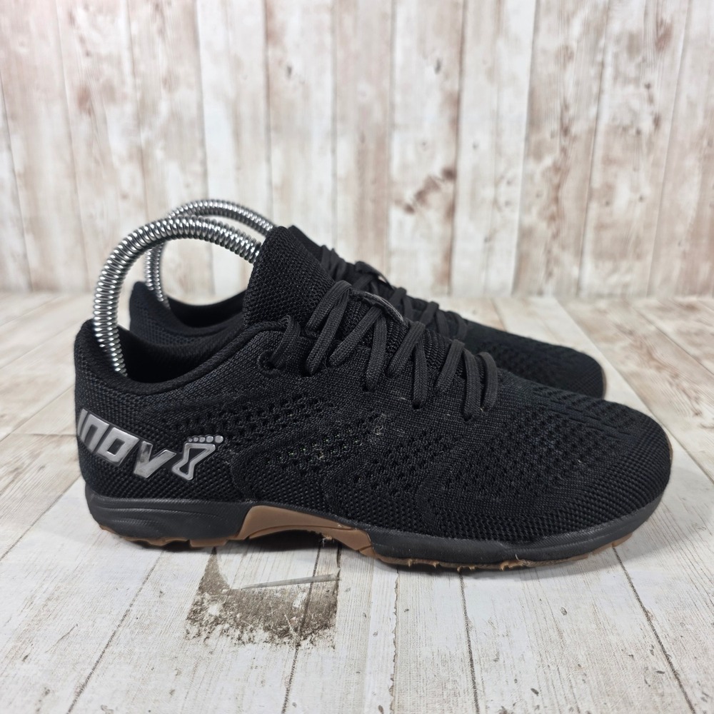 Inov-8 F-Lite 245 Womens 6 Black Gum Knit Training CrossFit Sneakers Shoes